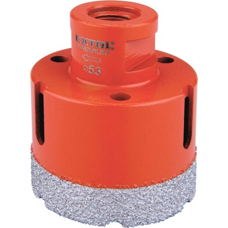 Corona diamantata EXTOL, diametro 53 mm, filettatura M14 8801873