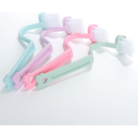 Set of 4 decorative, curved plastic toilet brushes for cleaning. - AquaForge (1/5)