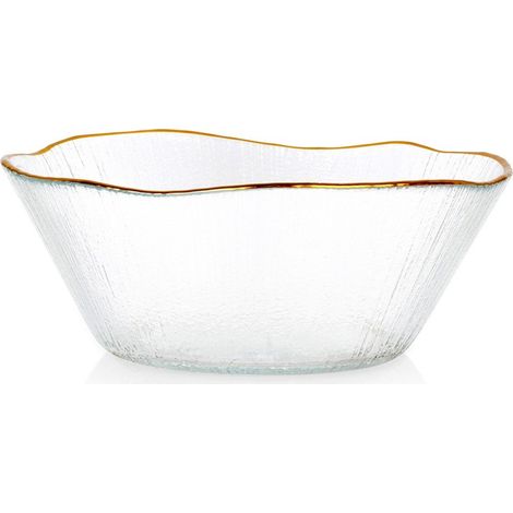 Cuenco de cristal dorado de 15 cm y 500 ml