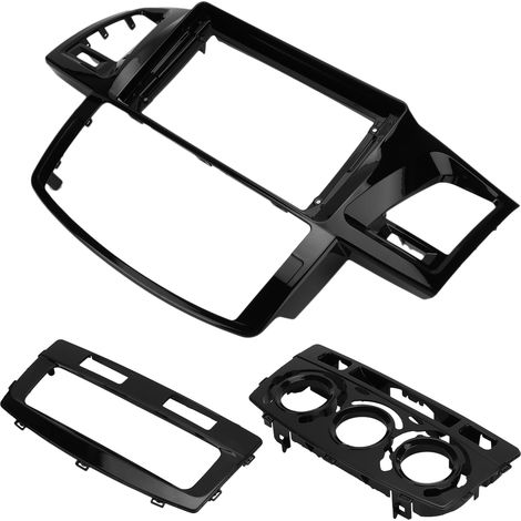 Schwarze 2-DIN-Autoradioblende, Ersatz-Audiopanel für Hilux 2009-2015 (1/5)