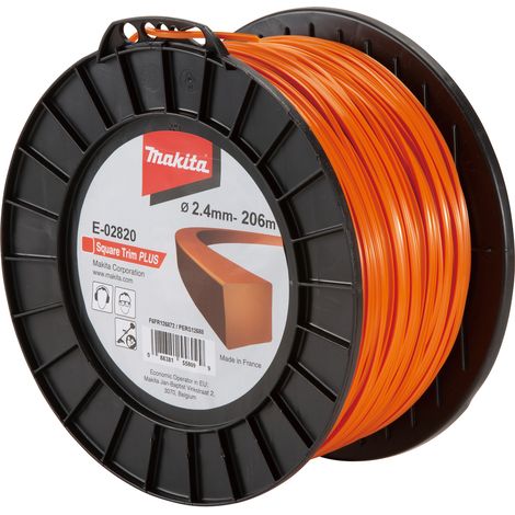 Makita E-02820 Filo Arancione Quadrato Decespugliatore Tagliabordi 2,4mm206m