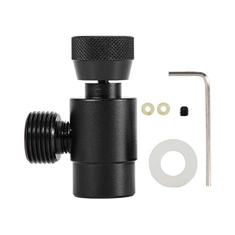 CO2-Nachfülltank-Adapter-Flaschenanschluss-Set für SodaStream (W21.8-14-Schwarz) (1/3)