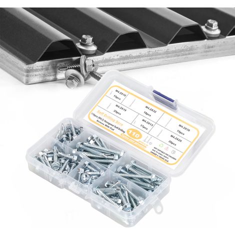 Jeu de 110 vis autoperceuses en acier au carbone M4.2 (1/5)