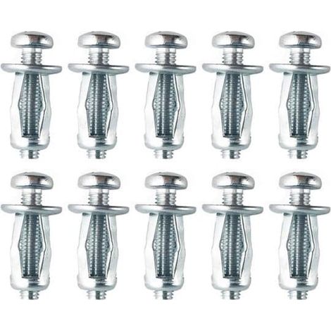 Vis à plaques de plâtre M6x25 - Chevilles robustes - Chevilles d'expansion pour métal creux - Vis d'expansion - Paquet de 10 - Convient aux matériaux creux (1/5)