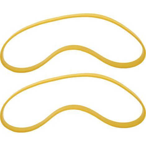 Pneu de scie à ruban jaune antidérapant, 2 pièces, réduction du bruit, roue de scie à ruban en caoutchouc pour le travail du bois de 9 pouces (1/5)
