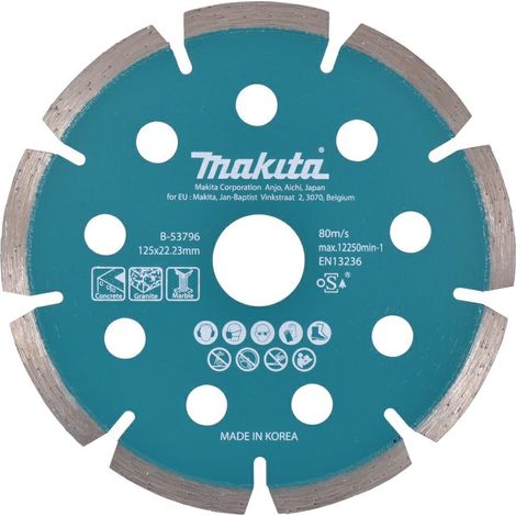 MAKITA TARCZA DIAMENTOWA 125x22,23mm SEGMENTOWA (NA SUCHO) BETON, GRANIT, MARMUR
