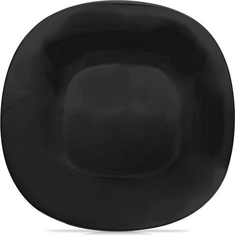 Schwarzer, flacher LUNA-Glasteller, 26,5 cm (1/4)