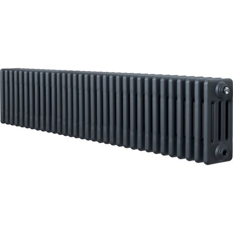 Radiatore Tradizionale 4 Colonne Orizzontale Antracite 300 x 1505 mm