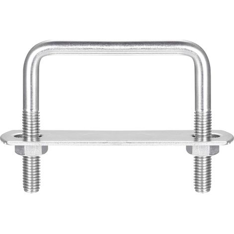 Carré U-Boulons, 2 Ensembles 67mm(2.64") Interne Largeur 65mm Longueur M8 304 Inox Acier U Pince Boulon avec Écrous et Plates, pour Remorque Bateau (1/5)