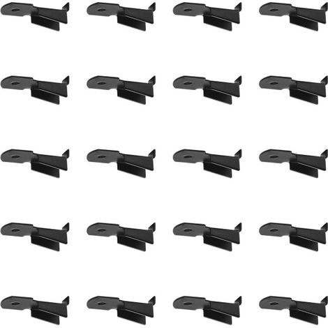Paquete de 20 soportes para portaequipajes, acero negro CIME