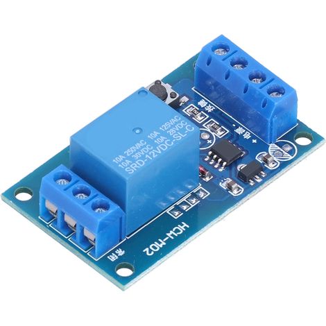 Module Relais 12V Bistable, Bouton Unique, Stable Fiable, Dissipation Thermique Optimale, Commutateur à Verrouillage pour Arduino (1/5)