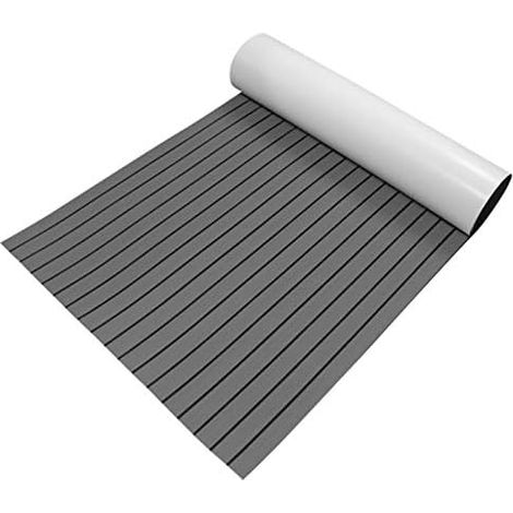 Tapis de sol en mousse 240 x 45 cm pour bateau, yacht, fermeture éclair, autocollant, en mousse synthétique, tapis de sol en teck (1/5)