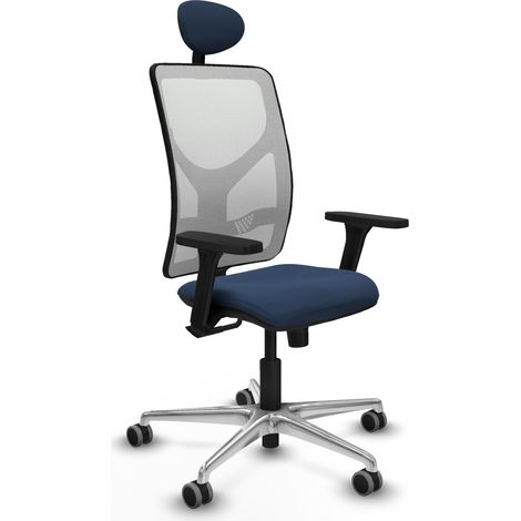 Sedia da ufficio piqueras y crespo Motila blu marina alluminio (1/2)