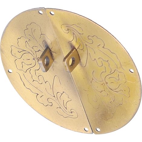 Poignée de tiroir rétro en laiton, anneau double pour armoire et porte d'intérieur, style vintage. (1/5)