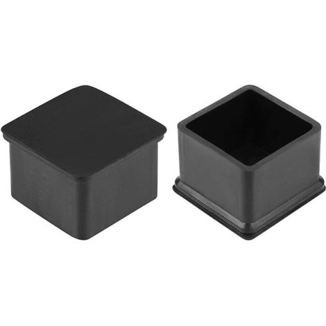 Coprigambe per sedie in gomma, 40 mm x 40 mm, quadrati, per mobili e tavoli, 4 pezzi