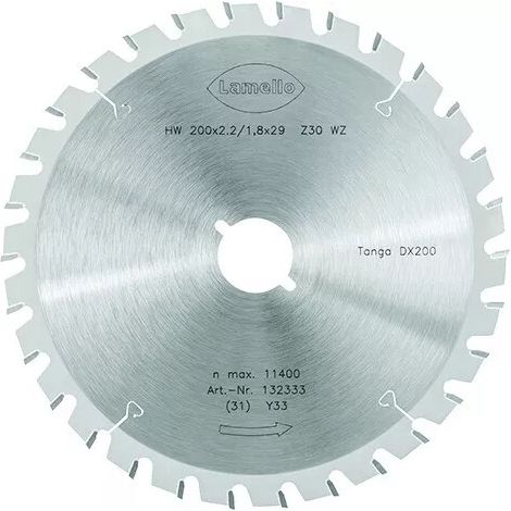Lame pour Tanga DX 200 - ø 200 × 2.2 × 29 mm - 70 mm - Cadres en bois