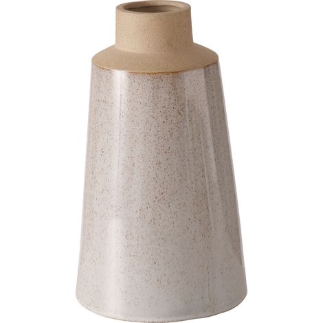 Boltze Vase Catrinia Gefäß in Beige Matt aus Steingut 2026125 (1/4)