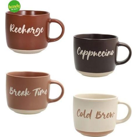 Set 4 Pezzi Tazzone Tazze Latte Cindy Barista 370 cc Tognana (1/3)