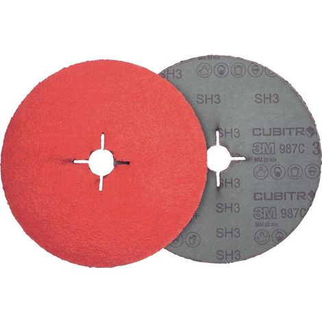 Disque en fibres Cubitron II 987 C D. 125 mm granulation 60+ INOX grain céramiqu (Par 25)
