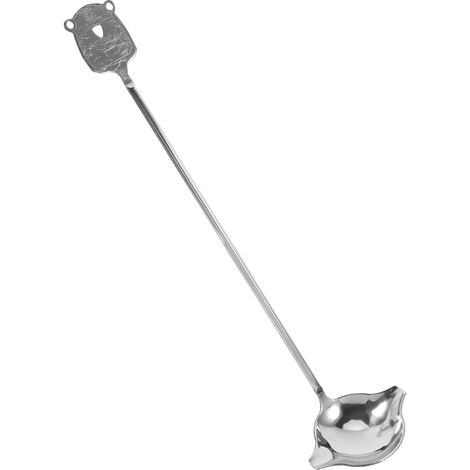 Louche sauce inox manche long bec verseur incliné, professionnelle épaisse, solide pour maison ou resto