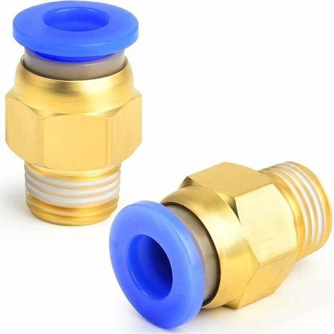 2 unidades de racores de conexión rápida de 6 mm de diámetro exterior x 1/8 BSP macho (PC6-01) (1/4)