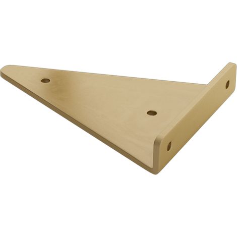 Sollbry Soporte triangular de metal flotante para estante, soporte oculto para pared, ideal para dormitorio, sala de estar, baño, decoración DIY, 2 piezas (8 x 10 cm/3,1 x 3,9 pulgadas, dorado) (1/4)