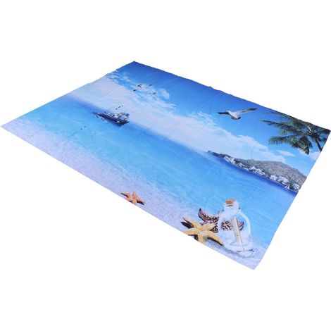 Tapisserie décorative à motif de plage et de paysage marin, en fibre de polyester, à suspendre, pour la maison, 200 x 150 cm (1/5)
