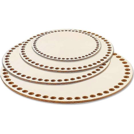 4 bases rondes pour paniers au crochet, diamètre 10 cm/15 cm/20 cm/25 cm, base circulaire pour panier Bm (1/4)