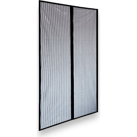 Zanzariera a tenda magnetica nera per esterno e interno - 150x180 cm