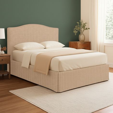 Letto Piazza e Mezza Blyth, Sfoderabile, Contenitore Made in Italy, Beige (1/5)