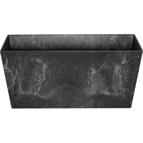 TrendLine Blumenkasten Ella mit Drainage schwarz 17x17cm Blumenkasten Blumentopf