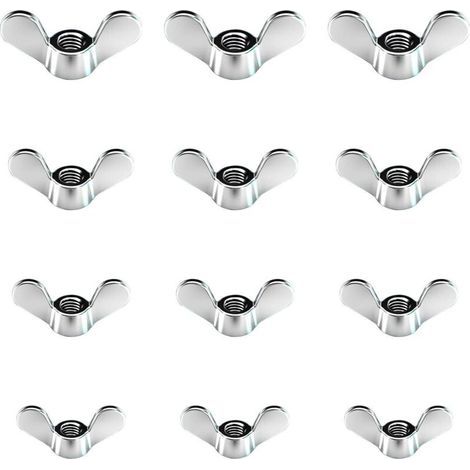 Écrous Papillon en Zinc Brillant – Assortiment de 60 Pièces M4, M5, M6, M8 pour Bricolage, Fixation et Outils – Facile à Serrer à la Main (1/5)