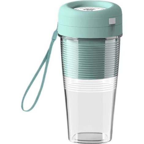 Mixeur plongeant portable, rechargeable par USB, pour fruits et smoothies, bleu clair. (1/5)