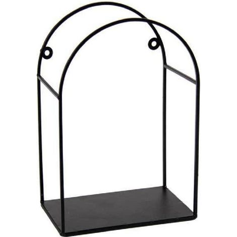 Etagère Murale Métal Noir 17x10x25cm Série Industrielle Arco 822292 (1/2)