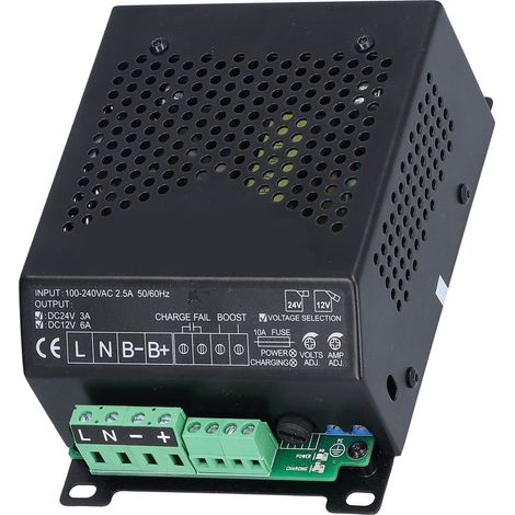 Chargeur de batterie pour groupe électrogène, dispositif intelligent de maintien en charge automatique 12 V/24 V CA 100-240 V LBC2403-1206B (1/5)