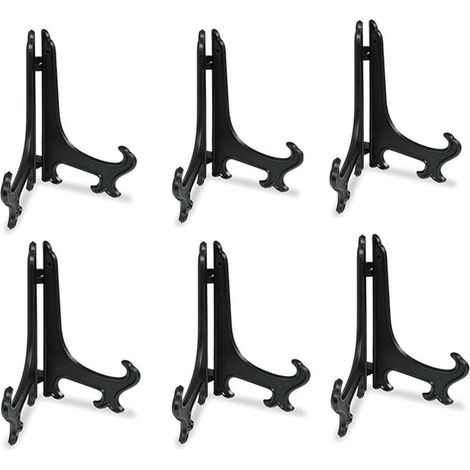 Plaque de Plastique Noir chevalets présentoirs Cadre Photo Support - Noir - 10 inch(6 Pack) (1/4)