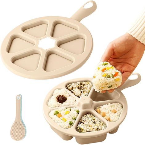 Moule à Onigiri et Boulettes de Riz Presse à riz triangulaire 6 Kit Moule Sushi Faire Soi-Même Pour Cuisine Maison Déjeuner Préparation Culinaire Fête Anniversaire (1/5)