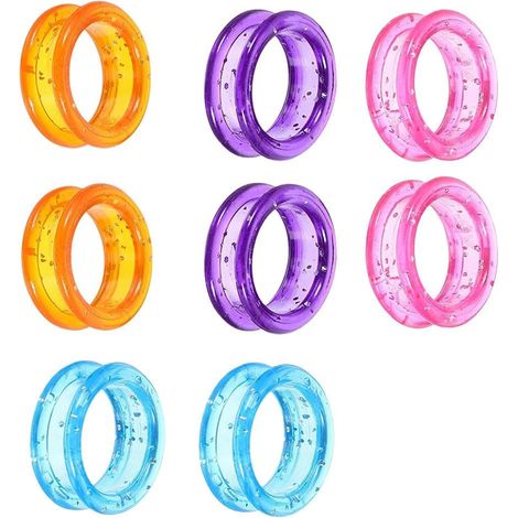 Anneau Silicone Ciseaux Coiffure - Protection Doigts - Compatible Ciseaux Professionnels - 8 Pièces