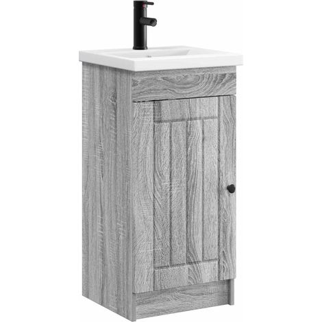 Bathroom Vanity with Sink Grey Sonoma 42 x 40 x 84.5 cm vidaXL