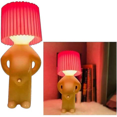 Lámpara de noche 3D creativa que representa a un niño tímido, con un adorable diseño de lámpara de escritorio para la decoración de dormitorios infantiles y habitaciones de bebés. (1/4)