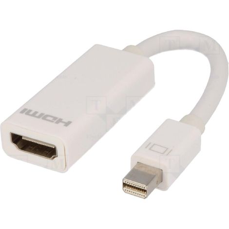 Adaptateur HDMI femelle vers mini DisplayPort male 0.15m blanc