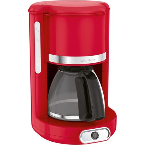 Moulinex – Cafetière à filtre 1,25L – 15 tasses – Chauffage rapide – Fonction maintien au chaud 30 min – Rouge