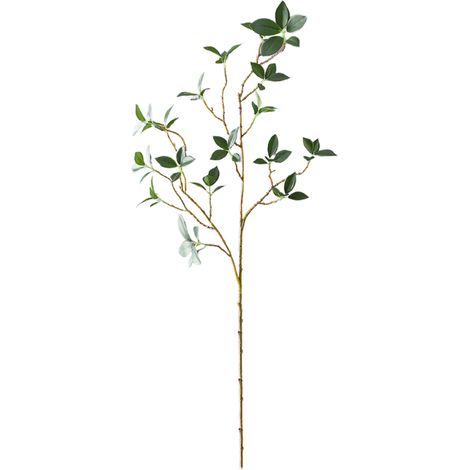 Branches Vertes de Banian Artificielles, Fausses Plantes en Plastique Plantes Artificielles D'extérieur avec Feuille de Haricot et Longue Tige pour la Décoration de Bureau de (73cm) (1/5)