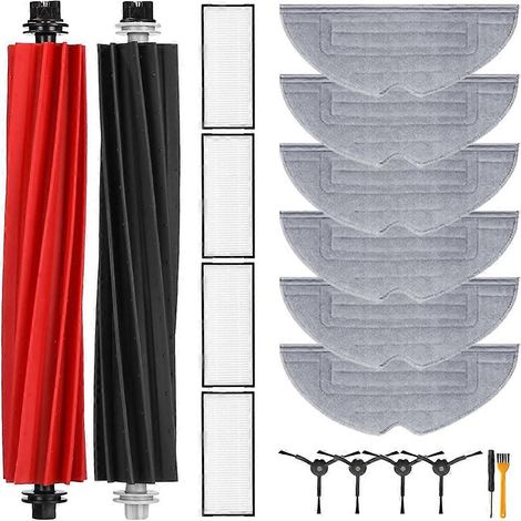 Accessoires pour Roborock S8 S8 PLUS S8+ S8 Pro Ultra Brosse latérale principale Filtre HEPA Lingette de rechange (1/4)
