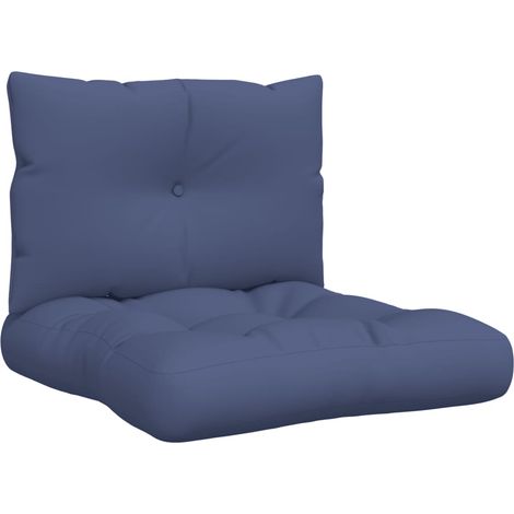 Ensemble de Coussin d'extérieur,Coussins en palette bleu marine 60x38x13 cm tissu CFW624462 (1/5)