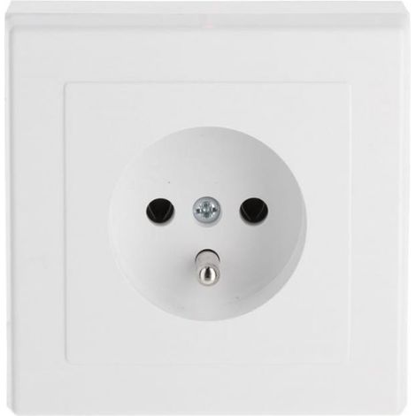 Enchufe individual Jowisz con o sin montaje en superficie, color blanco, GNt-16 Jw