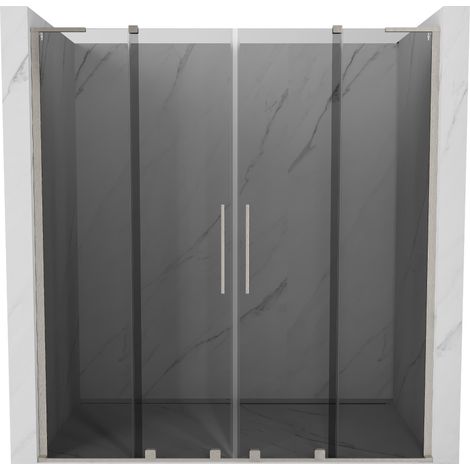 Mexen Velar L Duo porte de douche coulissante 170 cm, graphite, nickel brossé - 871-170-003-42-97 (1/5)
