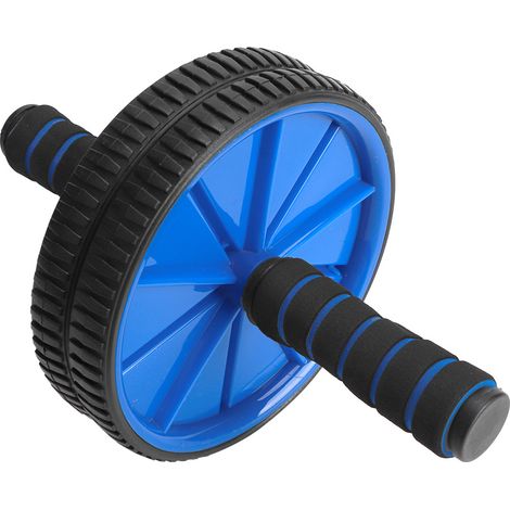 Appareil de musculation abdominale à double rouleau en éponge de 18 cm de diamètre, bleu (1/5)