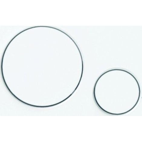 No-name Optima AquaForm bouton chasse d'eau blanc brillant (1/2)