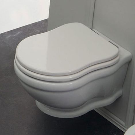 Vaso Wc Sospeso dal Design Elegante TIME Ceramica Bianco con Sistema di Scarico Smart Clean (1/5)